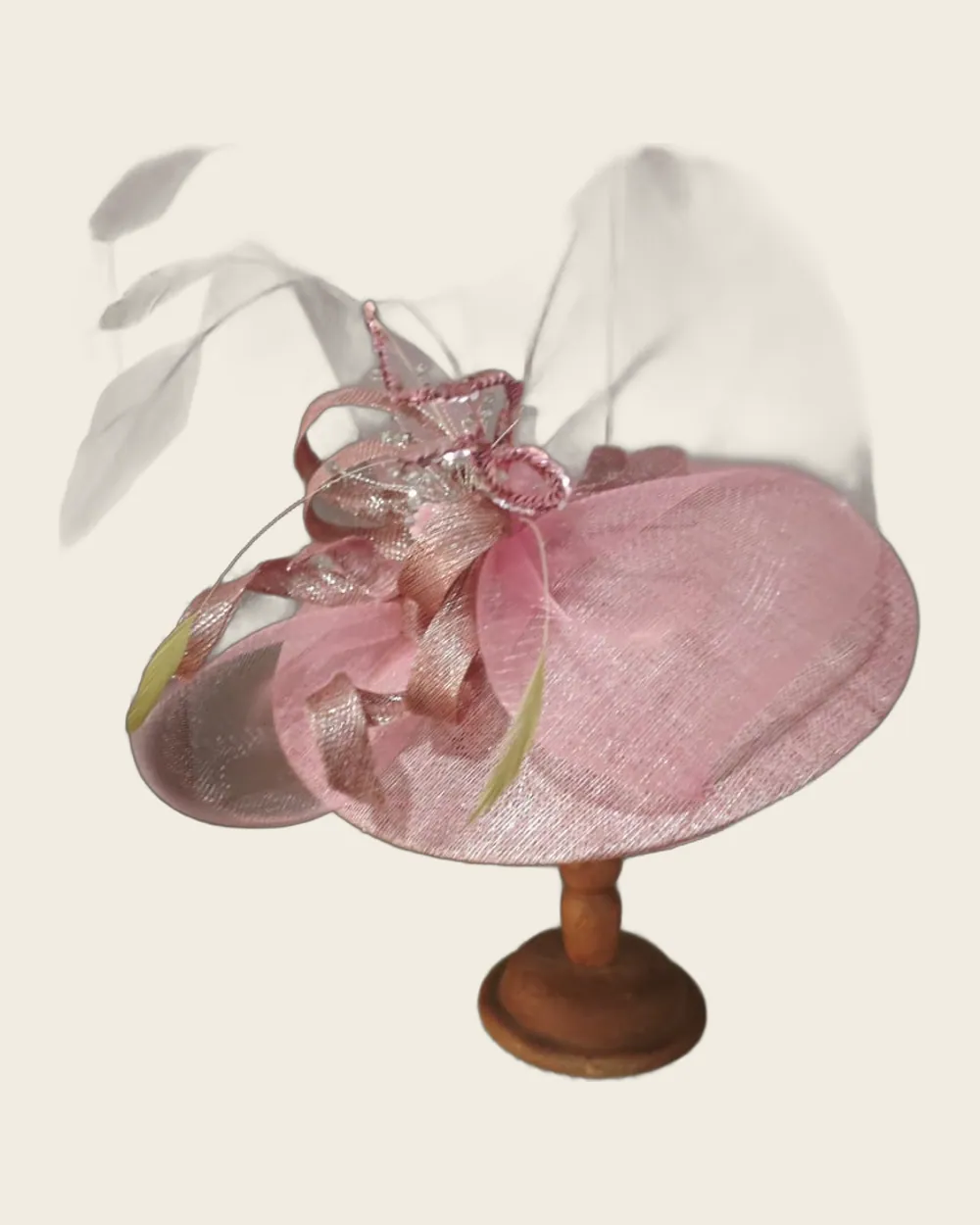 Pink Sinamay Disc
